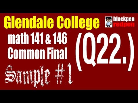 (Q22) Sample #1, Math 141/146 common final, long division with polynomials thumbnail