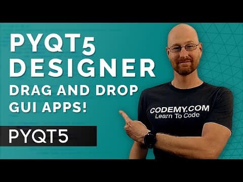 PyQT5 Designer Drag and Drop GUI - PyQt5 GUI Thursdays #6 thumbnail