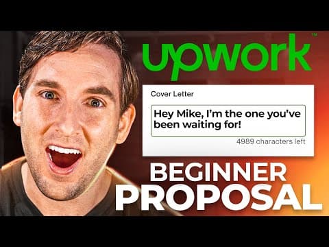Upwork Cover Letter for total BEGINNERS [FULL TEMPLATE!] thumbnail