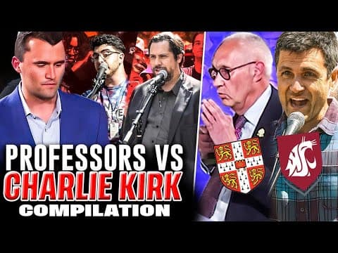 Charlie Kirk Takes on 3 Professors & a Teacher thumbnail