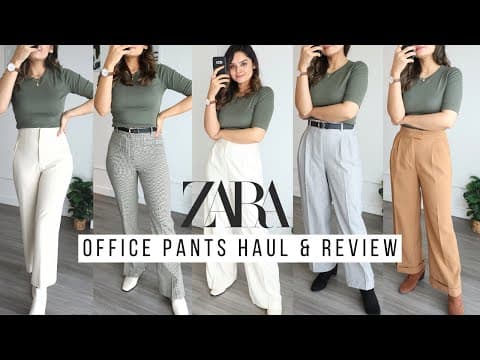 ZARA Office Pants Haul | Must Have Pants & Trousers | Workwear 2023 thumbnail
