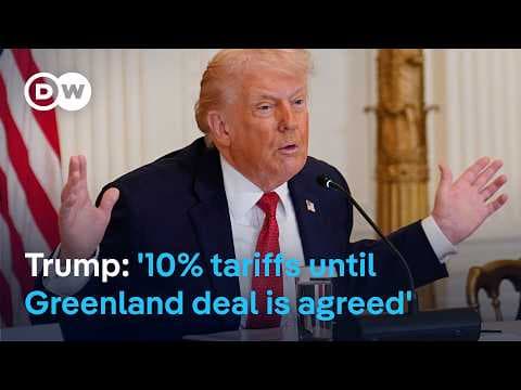 Macron denounces Trump's 'tariff threats' | DW News thumbnail