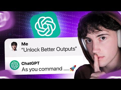10 Secrets for BETTER ChatGPT Outputs! (Important) thumbnail
