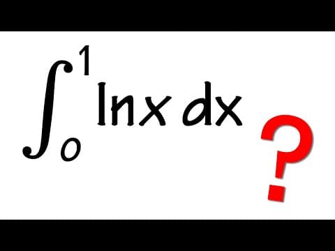 integral of ln(x) from 0 to 1 thumbnail