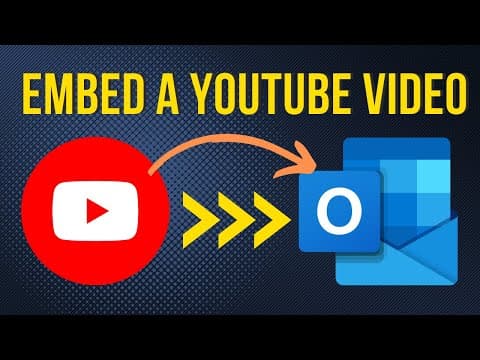 How to Embed a YouTube Video in Outlook Email thumbnail
