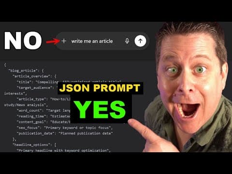 JSON Prompts Are the Future of Making Money With Ai! thumbnail