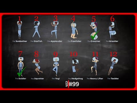#99 - بهترین حالت خوابیدن برای جلوگیری از انواع درد ها thumbnail