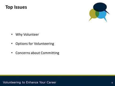 Volunteering to Enhance Your Career video thumbnail