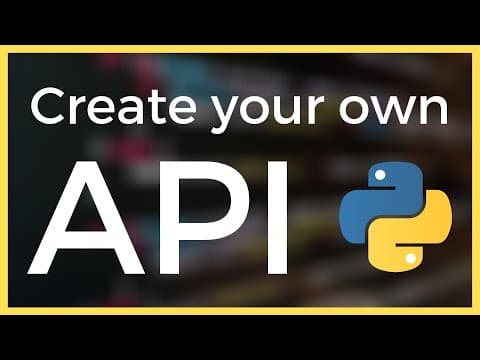 Create your own Public API in Python Tutorial thumbnail
