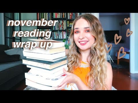 i read 12 books in november and here are my thoughts ✨ monthly reading wrap up thumbnail