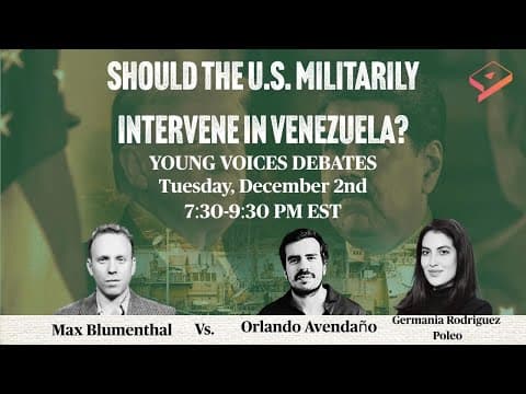 Max Blumenthal debates Venezuela war in NYC thumbnail