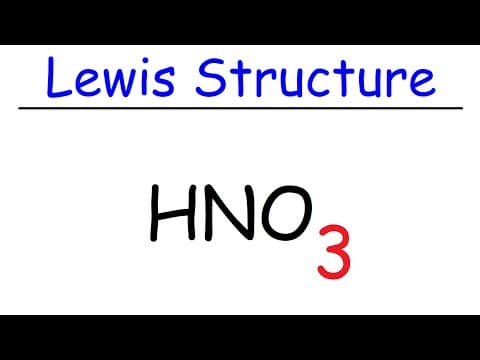 How to Draw the Lewis Structure of Nitric Acid (HNO3) thumbnail