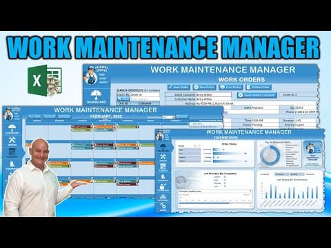 How To Create A Work Maintenance Manager With Dashboard & Scheduler In Excel [Free Download] thumbnail