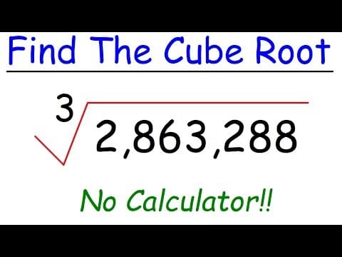 How To Find The Cube Root of a Large Number thumbnail