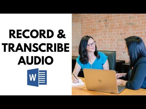 Microsoft Word:  Transcribe Audio For FREE! thumbnail