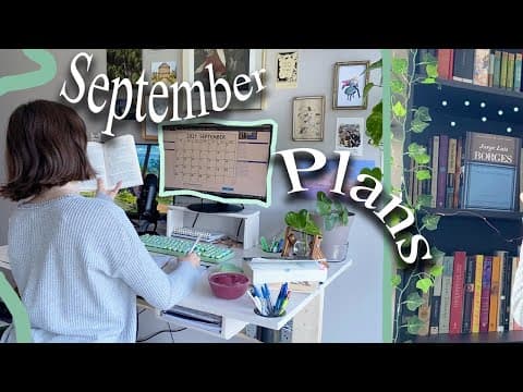 September Planning ⌨️ university reads, book clubs, & browsing through my bookshelves thumbnail