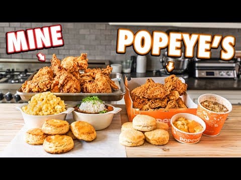 Making Popeye’s Fried Chicken Meal At Home | But Better thumbnail