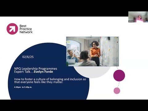 Expert Led Talk - How to foster a culture of Belonging and Inclusion thumbnail