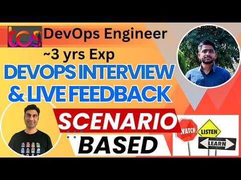 DevOps and Cloud Engineer Live Interview Questions ~3 years Experience with Feedback #devopsengineer thumbnail