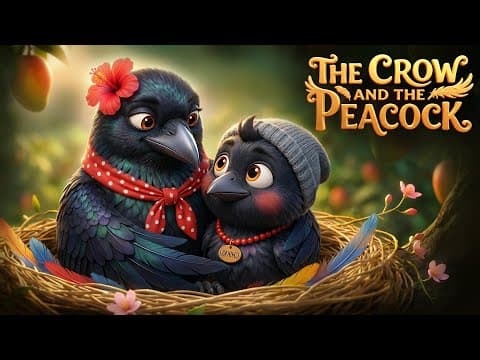 The Crow and the Peacock 🖤🦚 | English Moral Stories | Bedtime Stories thumbnail
