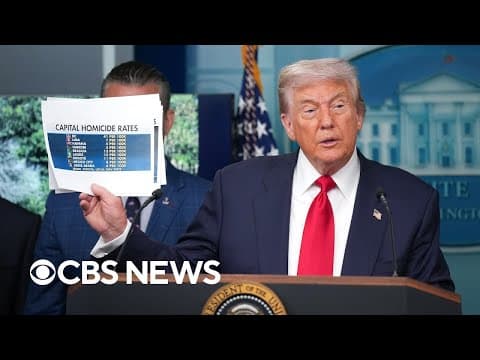 Trump says he's putting D.C. police under federal control, deploying National Guard | full video thumbnail