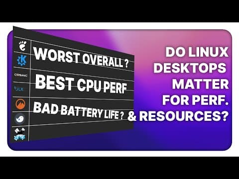 Comparing LINUX DESKTOPS performance and resource usage (on the Slimbook Evo 14) thumbnail