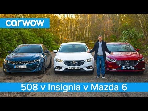 Peugeot 508 v Mazda 6 v Insignia Grand Sport - which is the best large family car? thumbnail