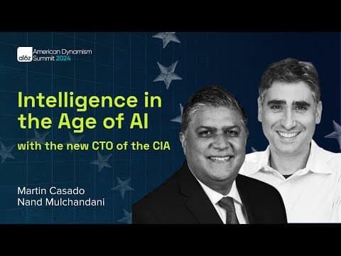 Intelligence in the Age of AI with new CTO of the CIA thumbnail