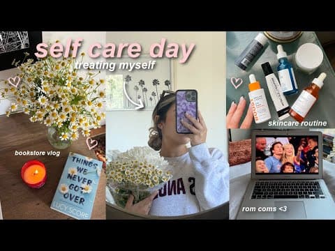 SELF CARE DAY! 💌 treating myself, bookstore vlog & pamper routine! thumbnail