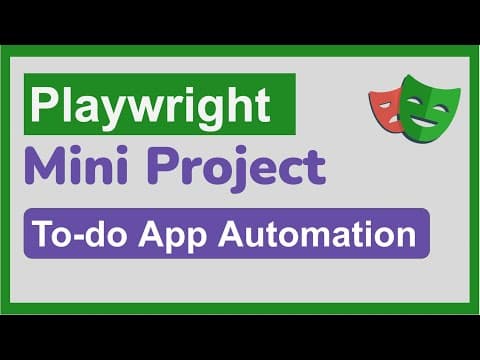 Playwright MiniProject: End-to-End Automation with the To-do App (Best Practices) 🔥 thumbnail