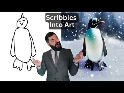 Simple Scribble Drawings Into Works of Art! (Anyone can be an artist!) thumbnail