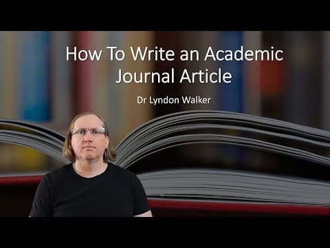 Writing a Journal Article - Responding to Peer Reviews thumbnail