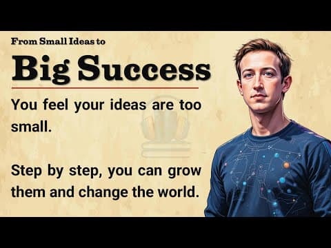 From Small Ideas to Big Success | Motivational Story for English Learners thumbnail