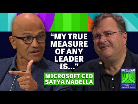 Microsoft CEO Satya Nadella on AI, the metaverse & remote work | Masters of Scale Summit 2022 thumbnail