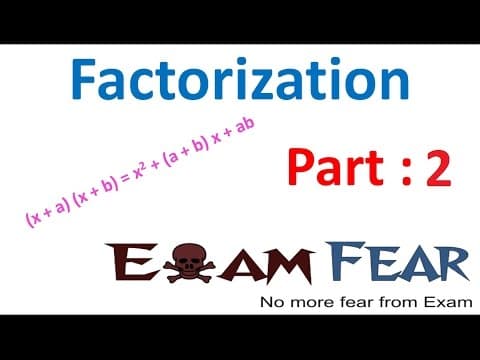 Maths Factorization part 2 (Method of Common Factor) CBSE Class 8 Mathematics VIII thumbnail