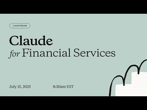Claude for Financial Services Keynote thumbnail