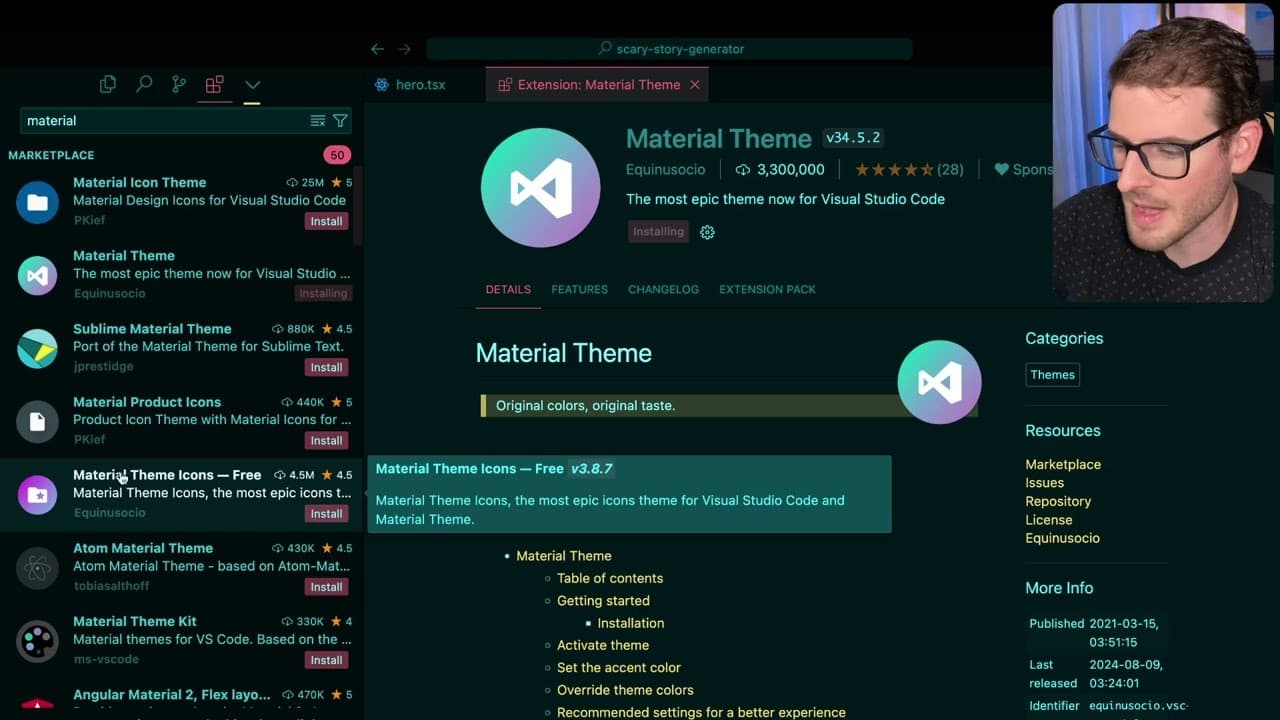 YouTube video player