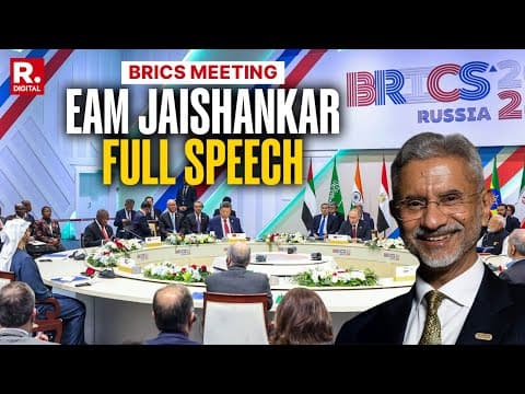EAM S. Jaishankar's Full Speech At BRICS Meeting | Xi Jinping | Lula da Silva | Donald Trump thumbnail