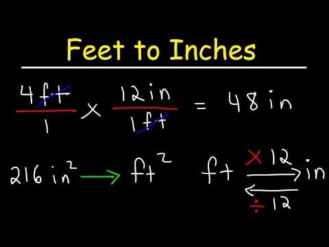How To Convert Feet to Inches and Inches to Feet thumbnail