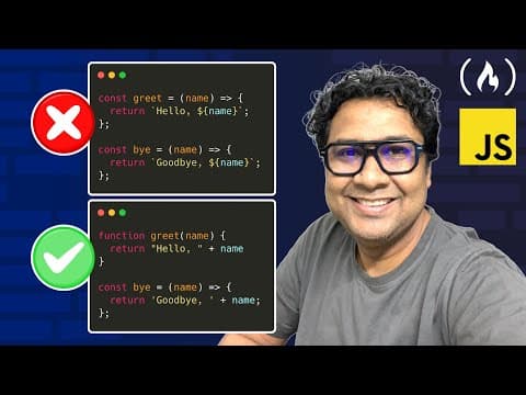 JavaScript Clean Code Course – Fix Code Smells & Refactor thumbnail