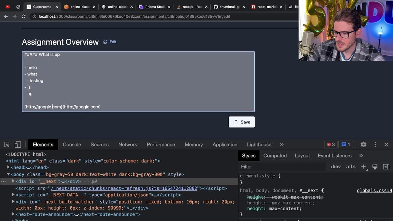 YouTube video player