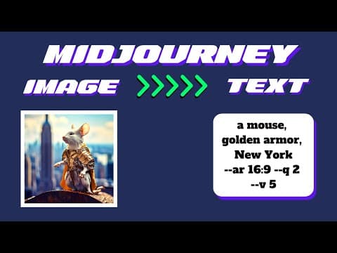 Midjourney Image to Text - NEW FEATURE - My First Impression thumbnail