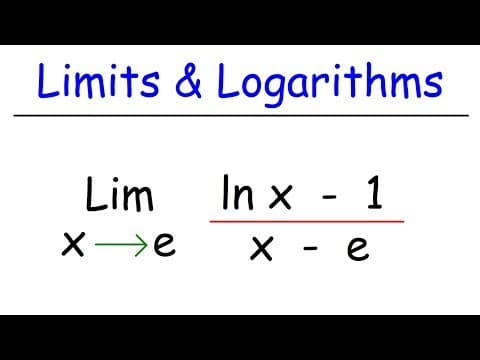 How to Evaluate Limits of Logarithmic Functions thumbnail