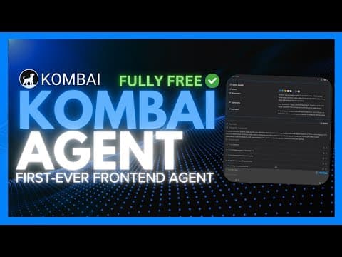 Kombai: First-Ever Design Coding Agent! The Cursor for Design! thumbnail