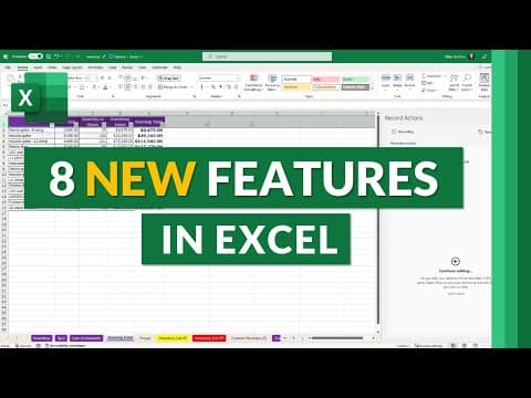 8 New Features in Microsoft Excel | Summer 2023 thumbnail