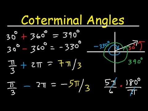 How to Find Positive and Negative Coterminal Angles thumbnail