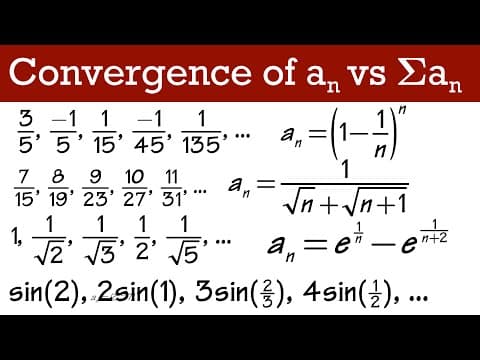 Series are NOT scary! (Part 1: test for divergence, telescoping, geometric, p-series) thumbnail