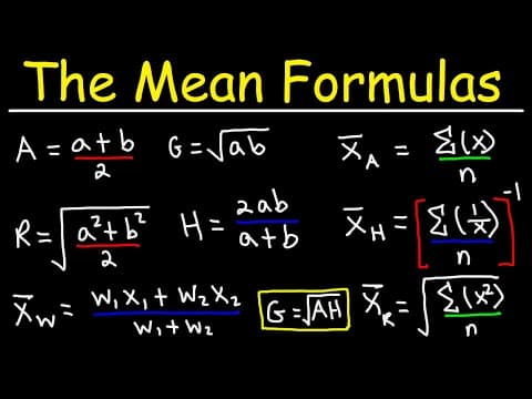 What Are the Different Types of Means in Statistics? thumbnail