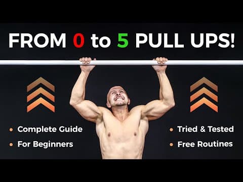 Pull Ups For Beginners - How To Get From 0 to 5 Pull Ups! thumbnail