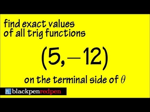 Evaluate all trig functions from a given point on the terminal side ex1 thumbnail
